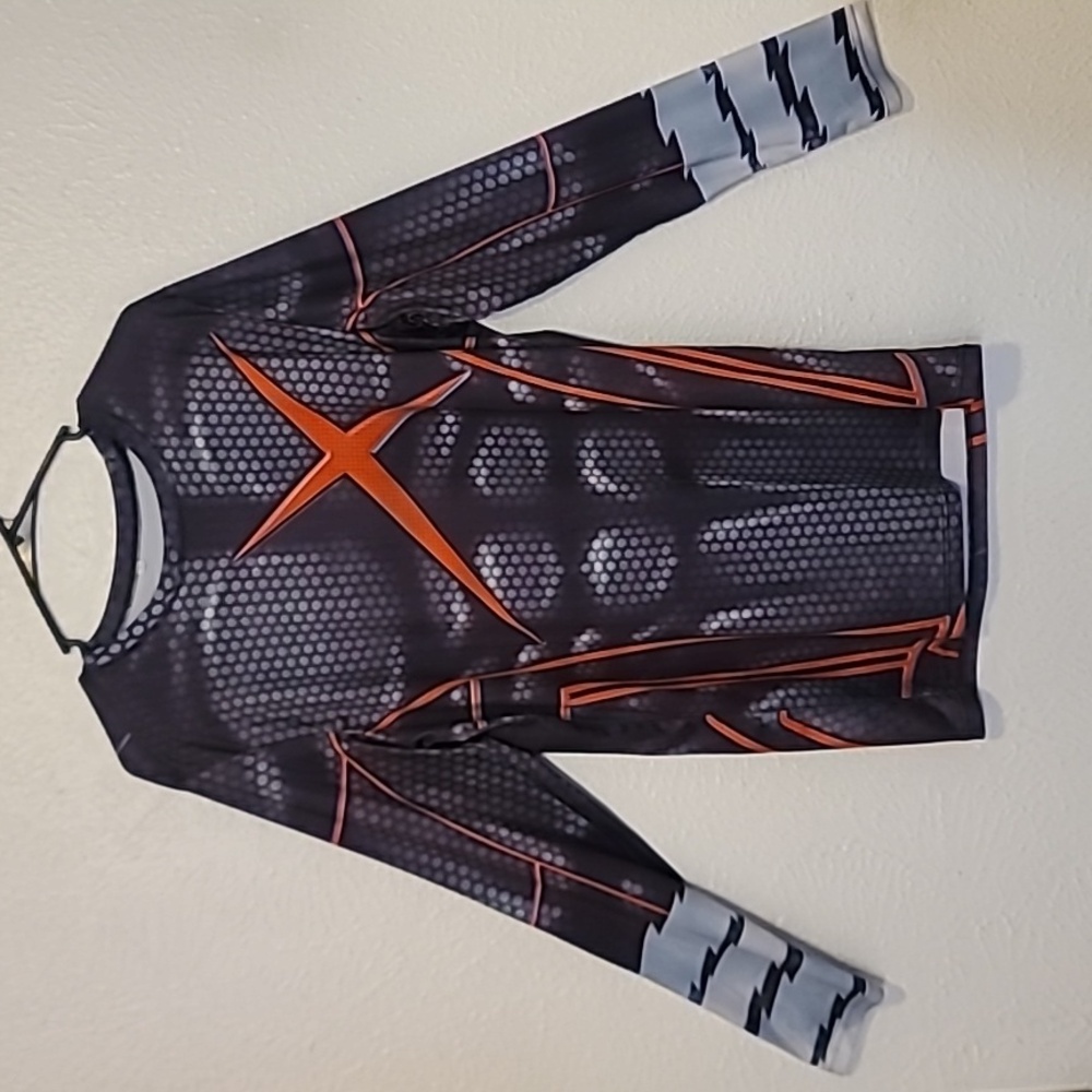 Grayson X Factor Mens Long Sleeve Graphic Compression Tee Shirt 3D Print Size XL